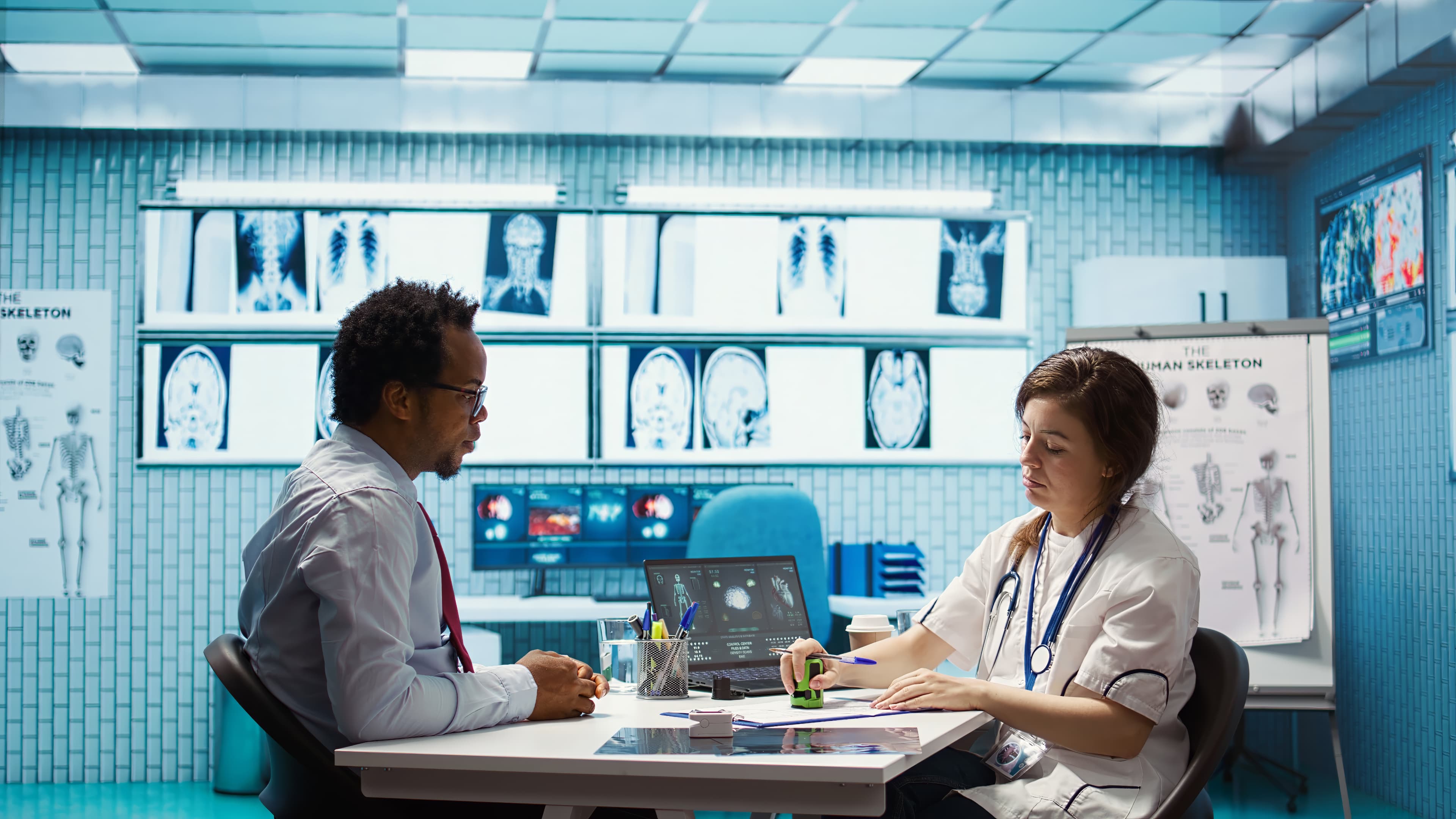 Fintech Analyst checking notes